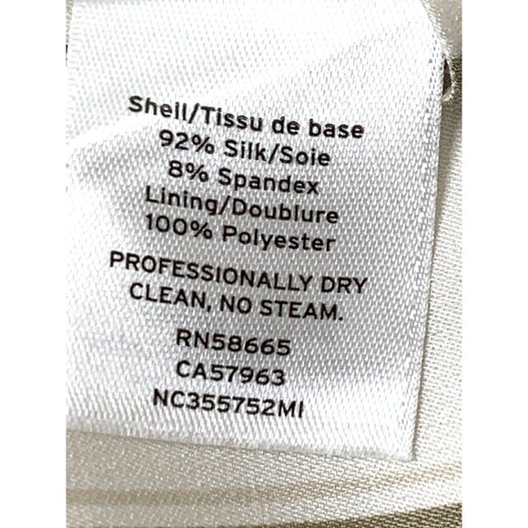 New Sz 6 Silk Nordstrom Collection Sleeveless Striped Dress Sharkbite 8458 - Picture 5 of 10